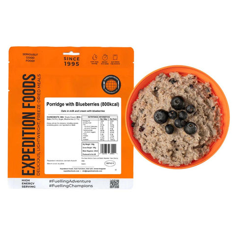 EXPEDITION FOODS Porridge with Blueberries (800 kcal) [Vegetarian]-AFT Gear Garage