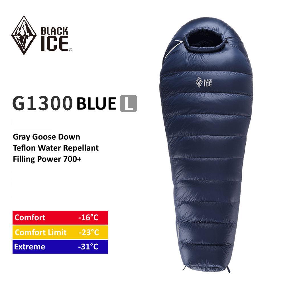 Black Ice G1300 Goose Down Sleeping Bag -16°C/FP700+ – AFT Gear Garage