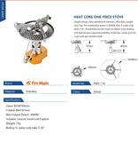 FIRE MAPLE Heat Core Stainless Stove-Camp Stove-AFT Gear Garage