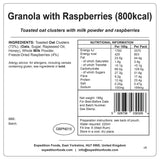 EXPEDITION FOODS Granola with Raspberries (800 kcal) [Vegetarian]-AFT Gear Garage