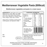EXPEDITION FOODS Mediterranean Vegetable Pasta (800 kcal) [Vegetarian]-AFT Gear Garage